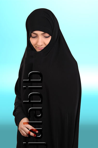 چادر جلابیب حریر اسود ایرانی