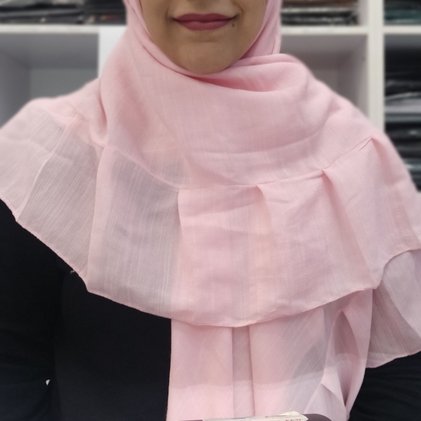 روسری نخی اعلا چین دار (وال اسلپ)عرض 130