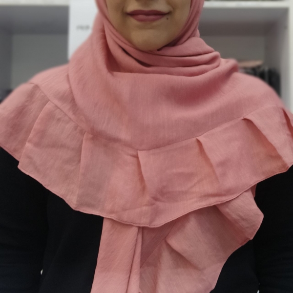 روسری نخی اعلا چین دار (وال اسلپ)عرض 130