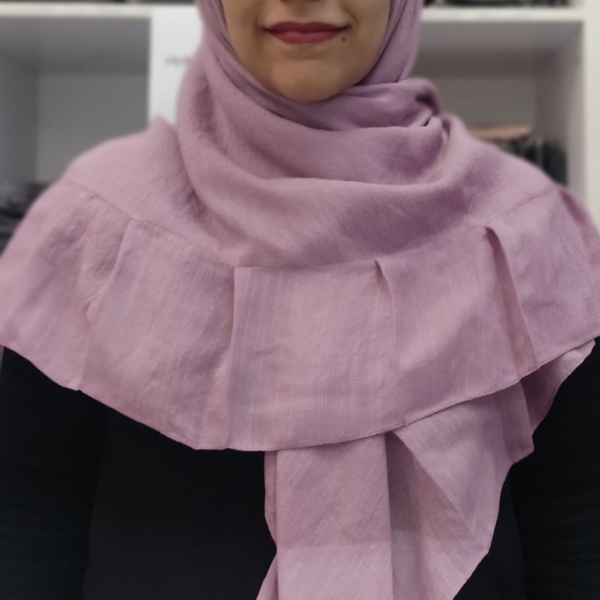 روسری نخی اعلا چین دار (وال اسلپ)عرض 130