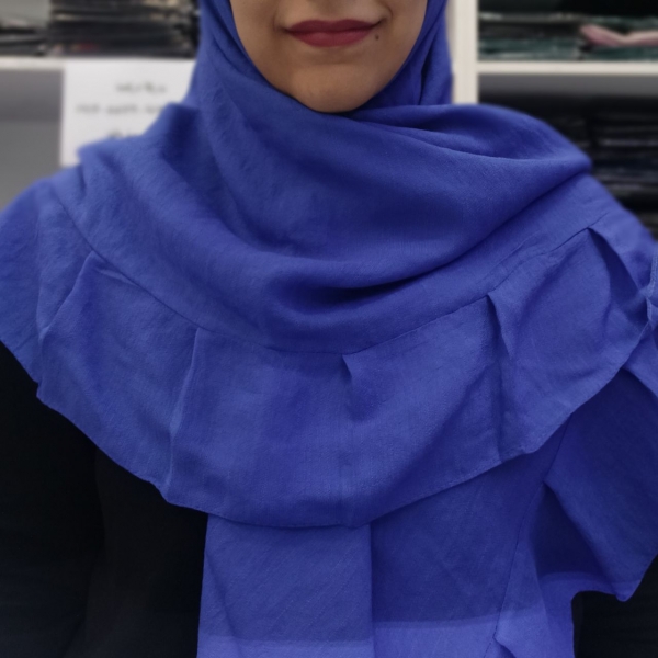 روسری نخی اعلا چین دار (وال اسلپ)عرض 130