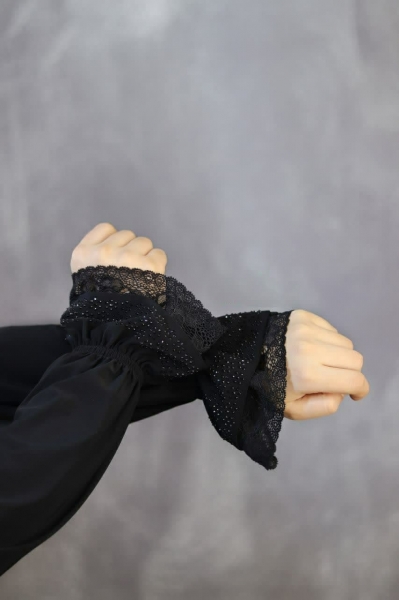 ساق پرنسسی نگین دار مشکی